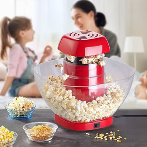 Oil-Free Popcorn Maker 1200W – Hot Air Popper Ready in 2 Minutes