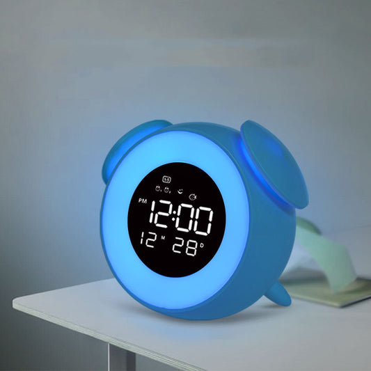LED Alarm Clock with Ambient Light – Wake-Up Light, Mirror Display & USB Charging (LD908)