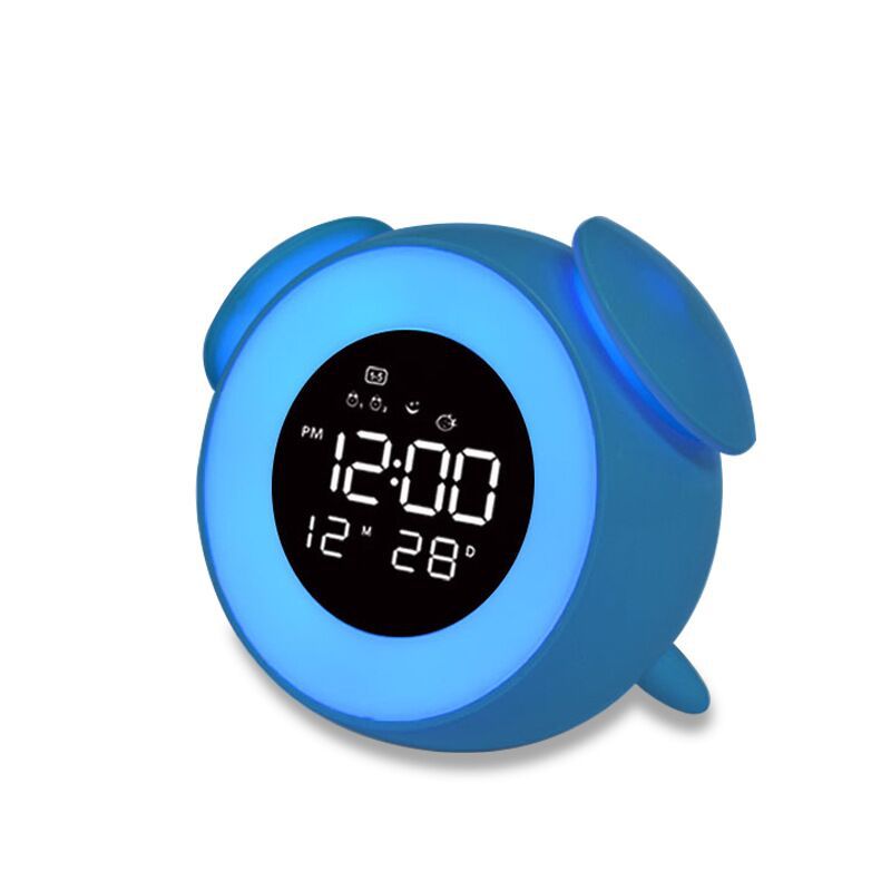 LED Alarm Clock with Ambient Light – Wake-Up Light, Mirror Display & USB Charging (LD908)
