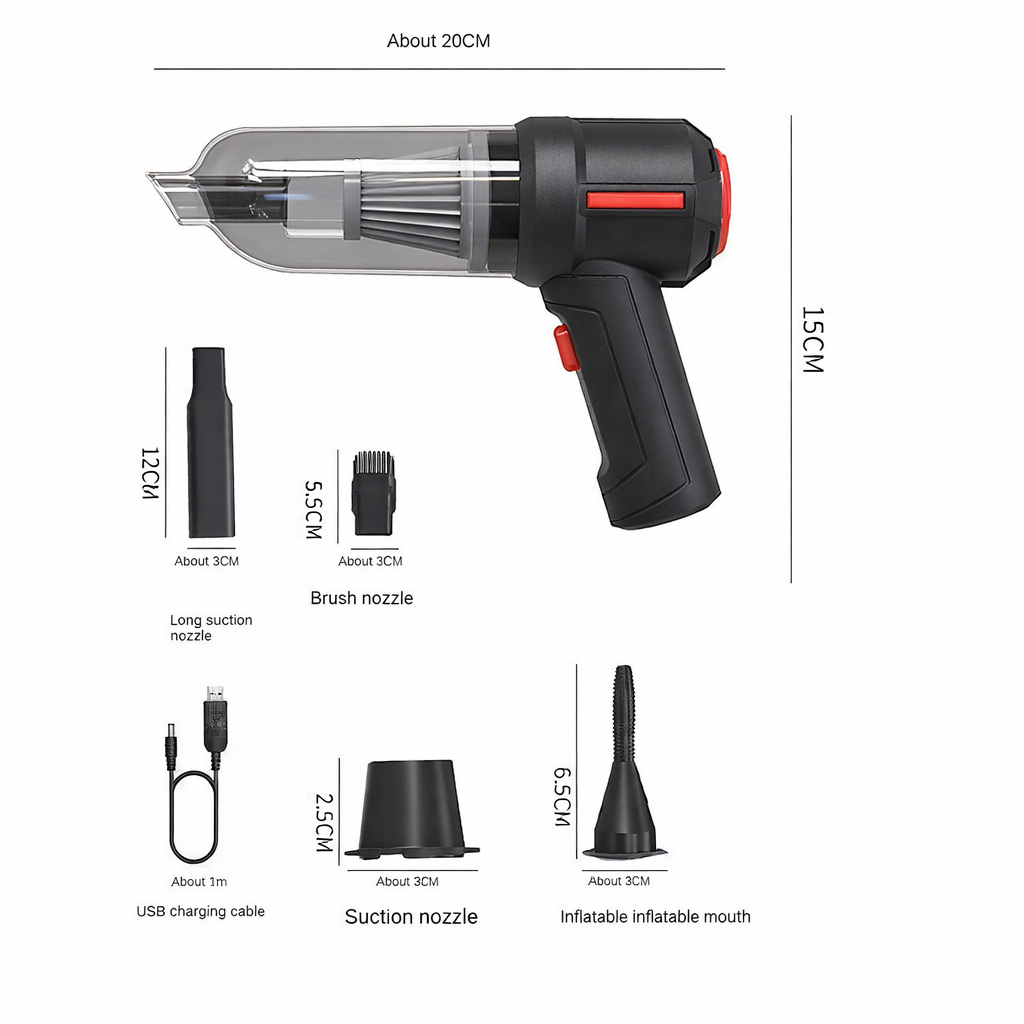 Rechargeable Mini Vacuum Cleaner – Portable Cordless Handheld Car & Home Vacuum (4000Pa Suction)
