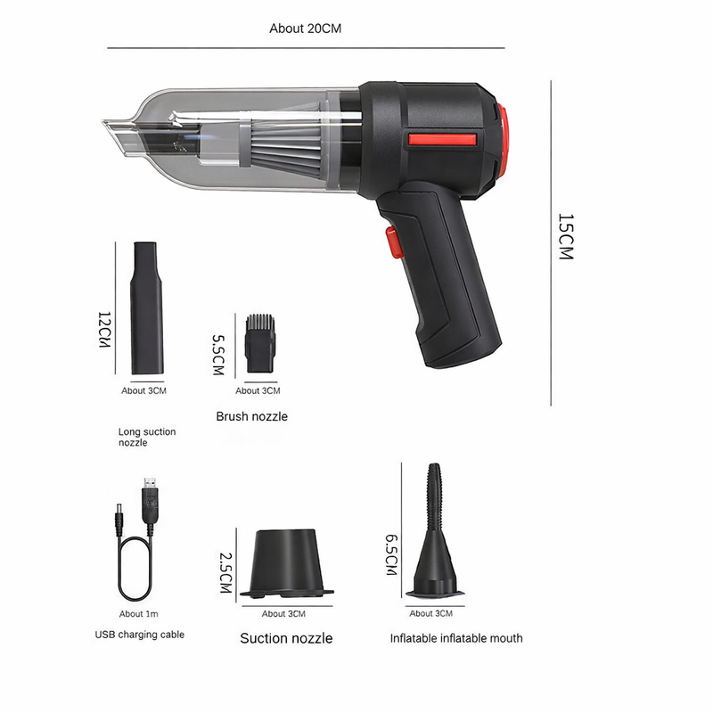 Rechargeable Mini Vacuum Cleaner – Portable Cordless Handheld Car & Home Vacuum (4000Pa Suction)