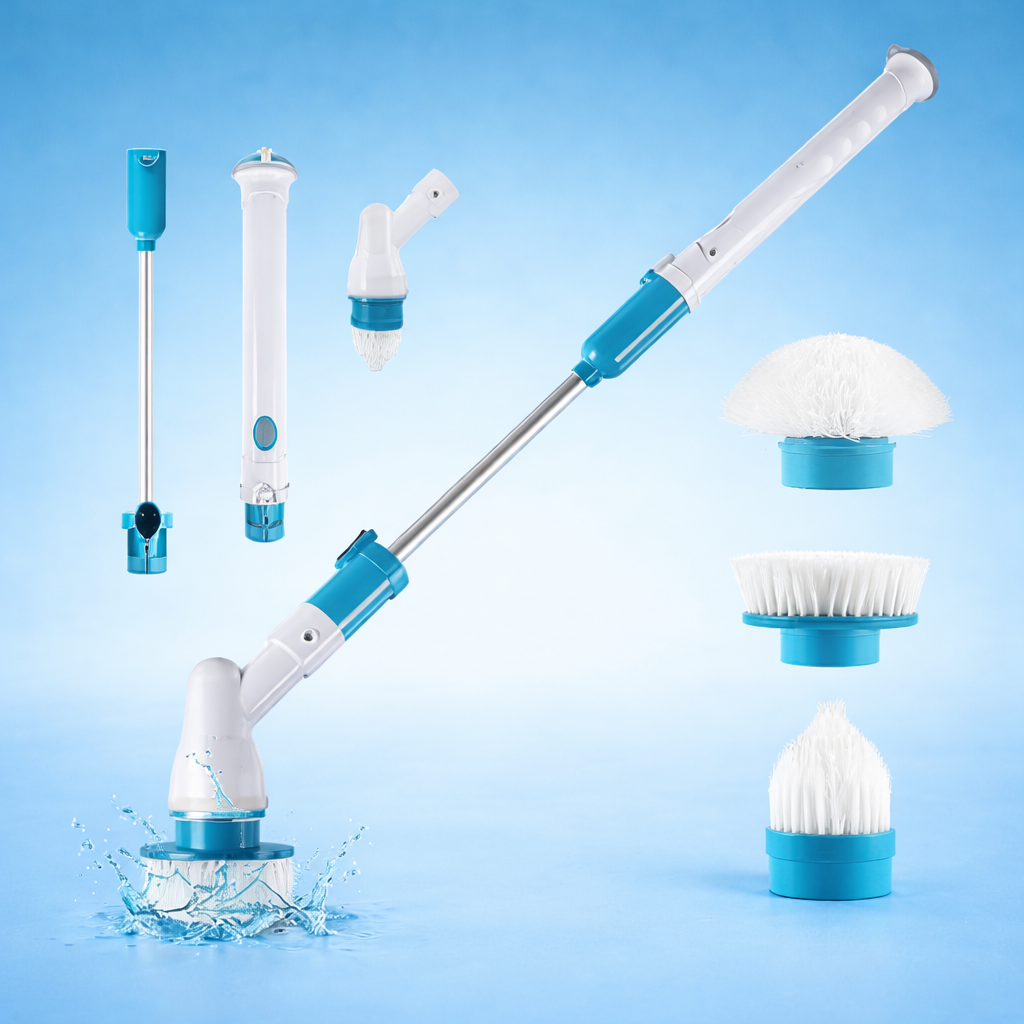 3-in-1 Electric Spin Scrubber – Powerful Multi-Surface Cleaning Machine