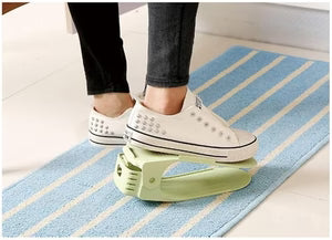 Foldable Shoe Organizer Stand – Adjustable Space-Saving Shoe Storage for Wardrobe & Closet