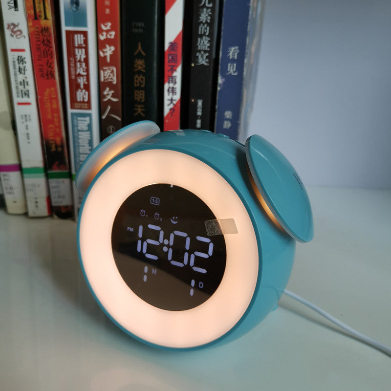 LED Alarm Clock with Ambient Light – Wake-Up Light, Mirror Display & USB Charging (LD908)