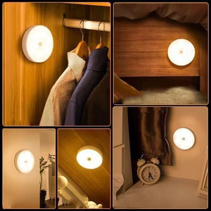 Motion Sensor LED Night Light – Battery Operated Warm Light for Closet, Stairs & Hallway